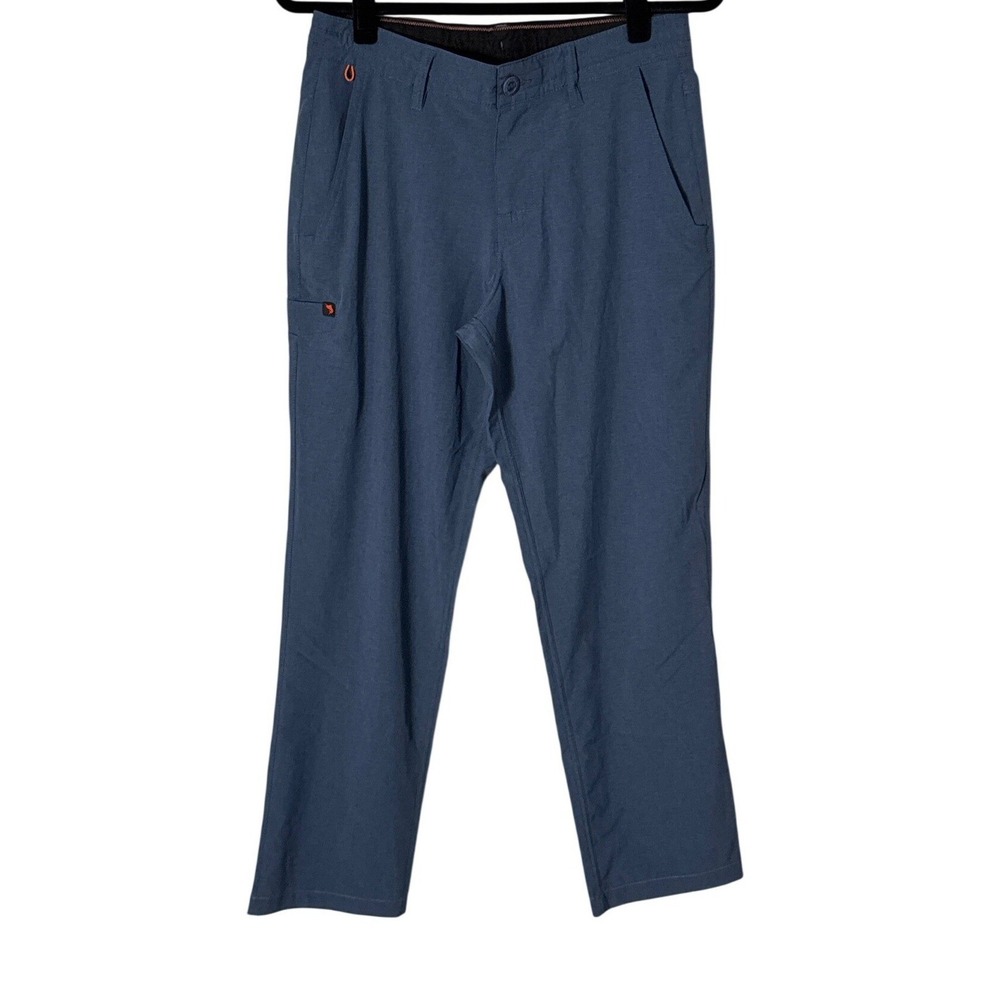 Salt Life Mens Performance Expedition Fishing Utility Pants Blue Size 30